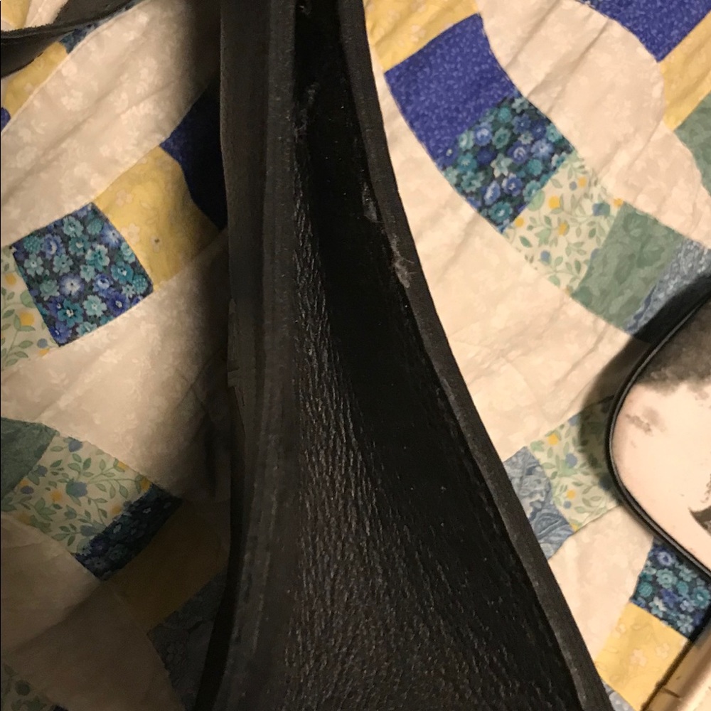 Harley Davidson motorcycles, Black Leather Purse, Embroidered Logo - Picture 7 of 7